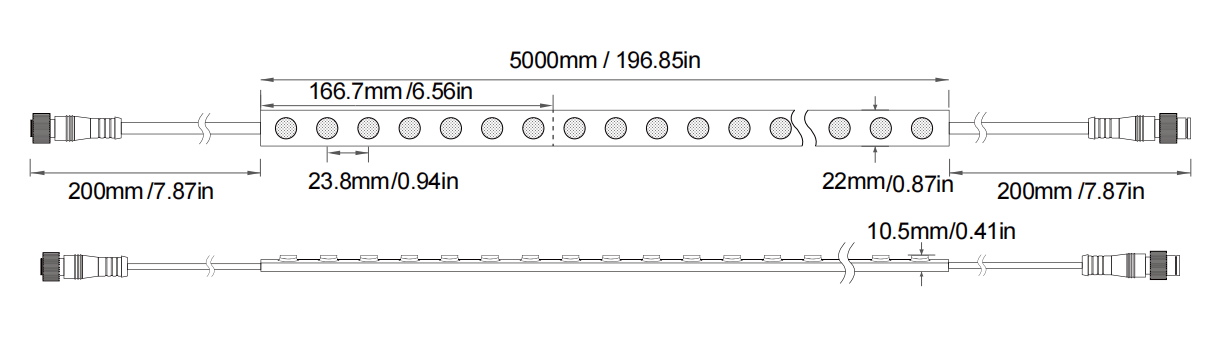 5050CCT-42D-22MM-24V Technical Specifications